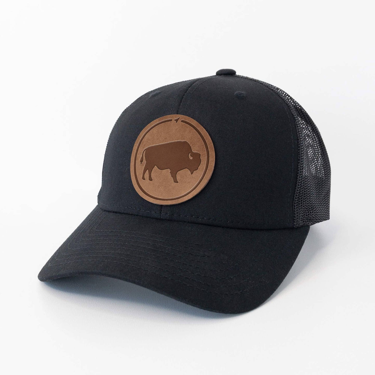 Bison Leather Patch Hat