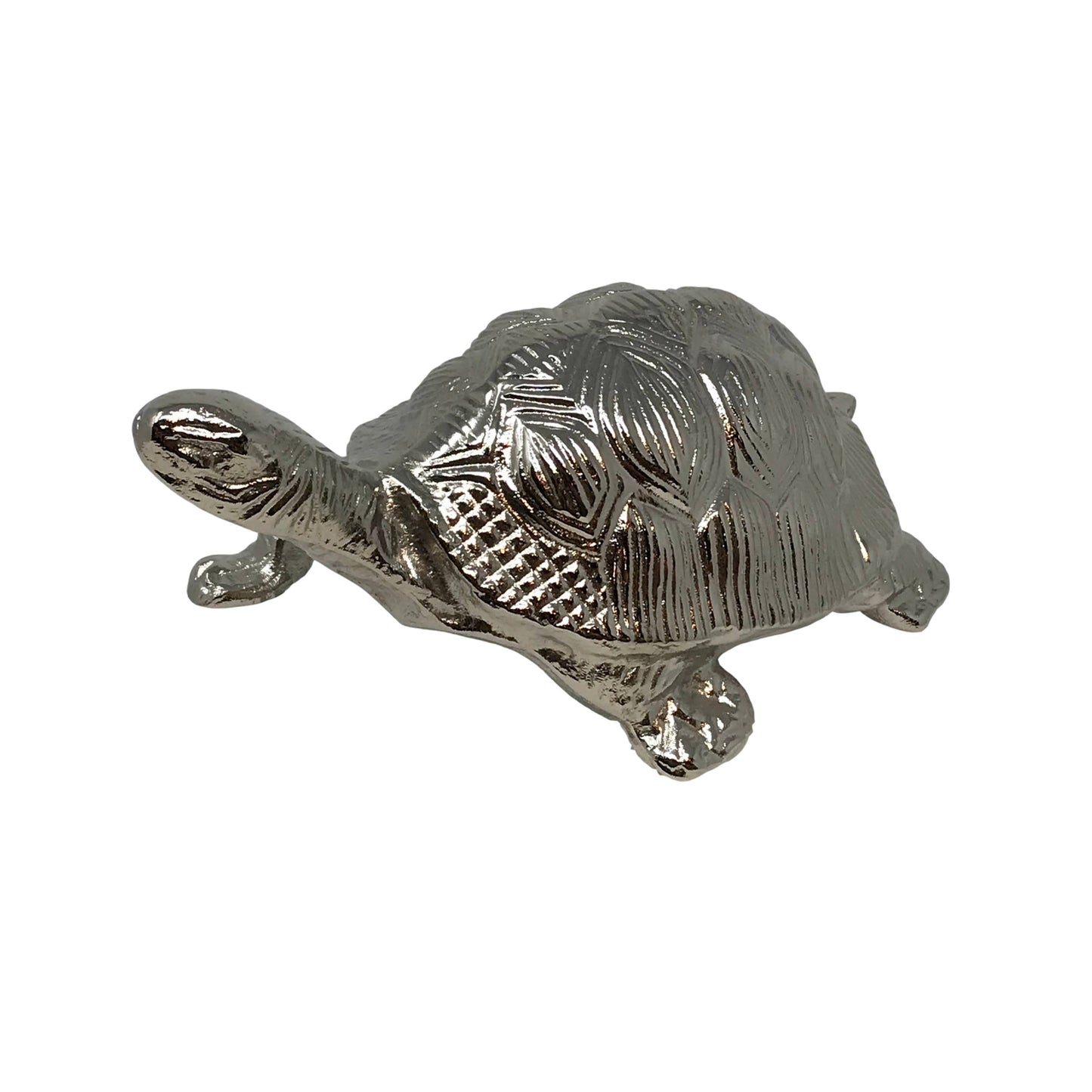 Polished Cast Aluminum Turtle Door Stop & Table Decor