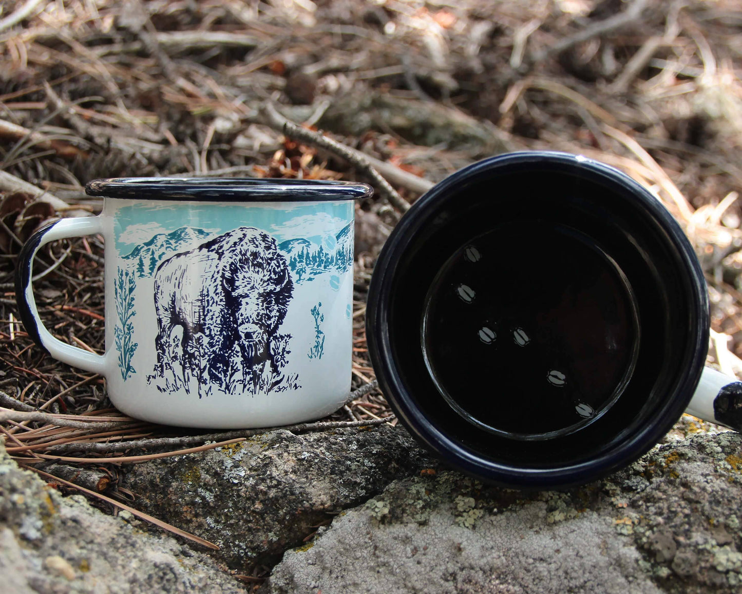 Bison Enamel Mug